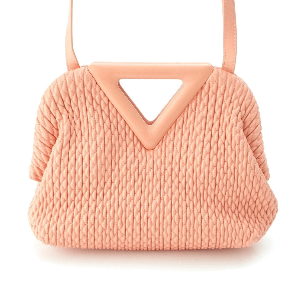 Bottega Veneta Leather Point Shoulder Bag Pink